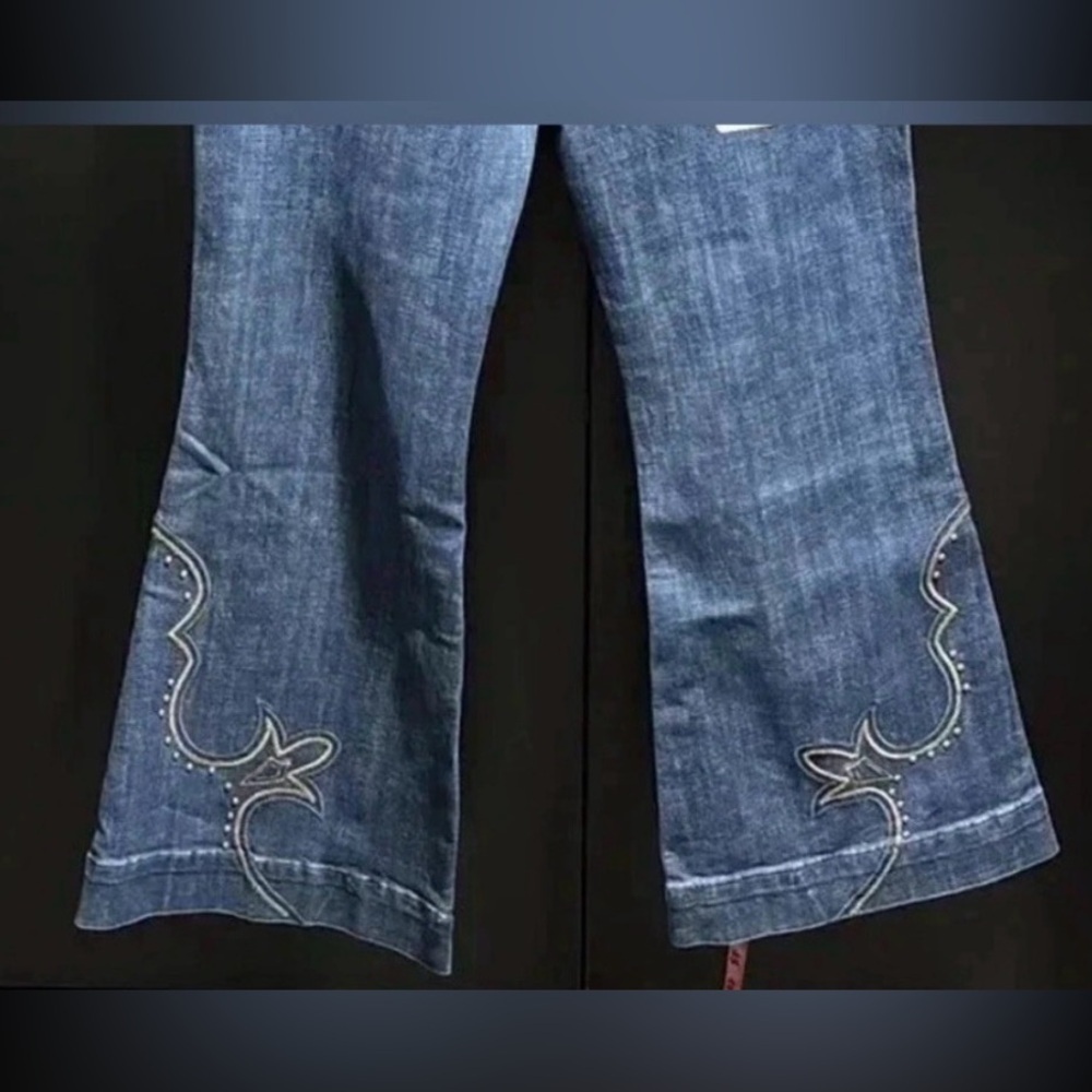 Rock&Roll Midrise denim/trouser,Western embroidered/studded,flare bell bottom